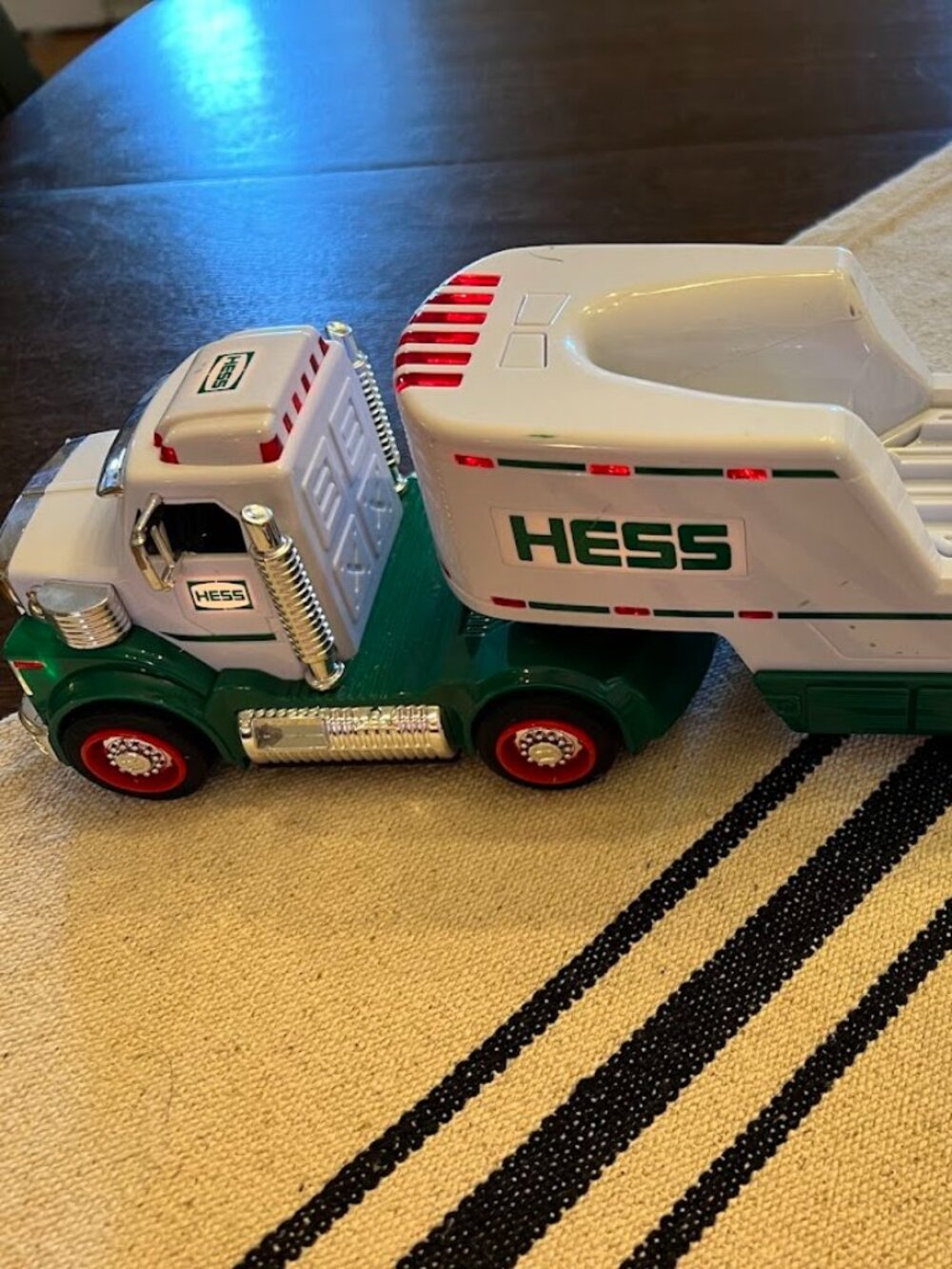 Hess 2010 Toy Truck with Lights and Ramp No Fighter Jet Plane Hess